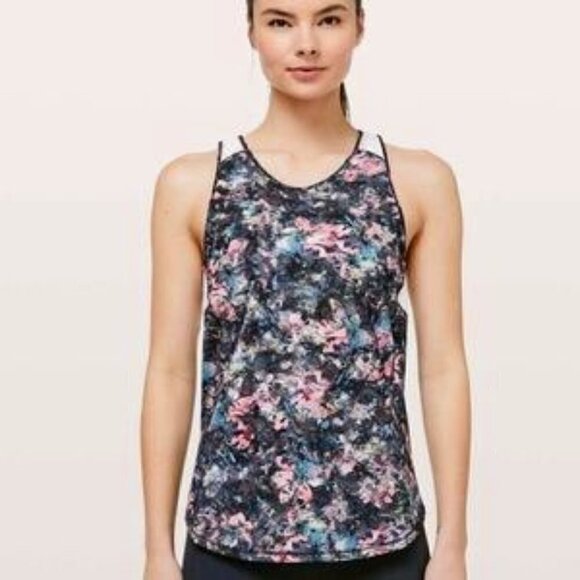 Lululemon Floral Mesh SculpTank Top - Picture 1 of 8